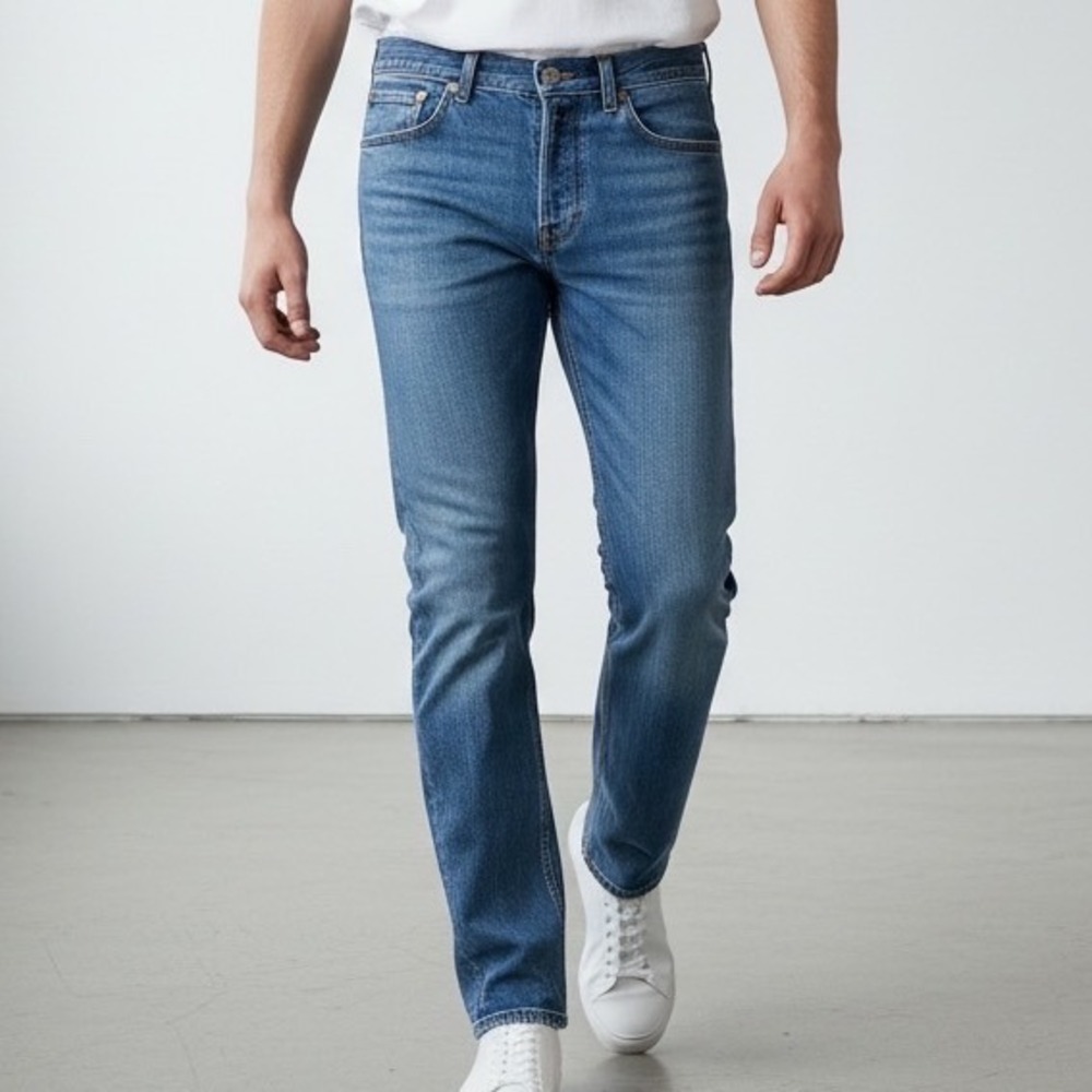 Levi's 501 Original Fit Mens Jeans W30 L30 Medium Wash Blue Button Fly Denim